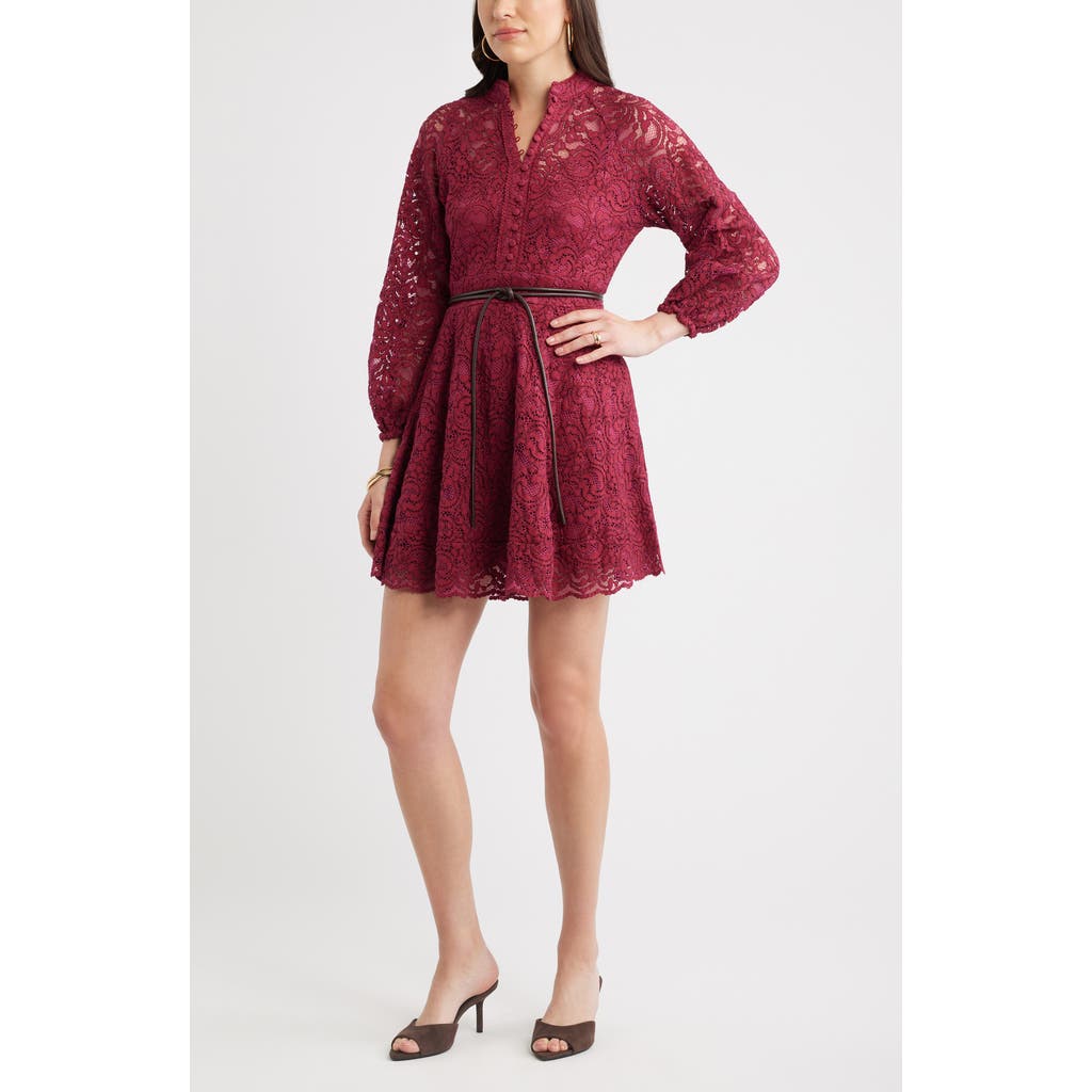 Chelsea28 Chelsea28 Lace Long Sleeve Minidress