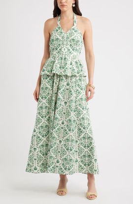 Chelsea28 Chelsea28 Peplum Halter Dress