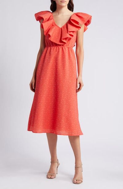 chelsea28 ruffle midi dress Chelsea28