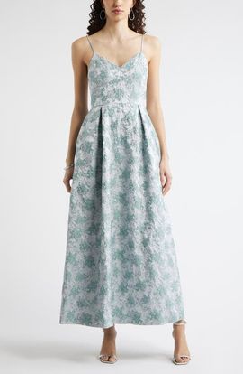 Chelsea28 Chelsea28 Seamed Bodice Jacquard Gown