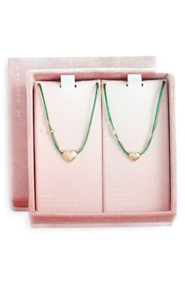 Chelsea28 Chelsea28 Set of 2 Demi Fine Mommy & Me Heart Cord Pendant Necklaces