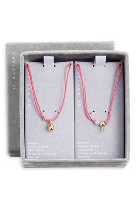 Chelsea28 Chelsea28 Set of 2 Demi Fine Mommy & Me Lock Key Pendant Necklaces