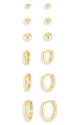 Chelsea28 Chelsea28 Set of 6 Huggie Hoop & Stud Earrings