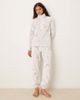 Chelsea Peers Chelsea Peers fleece lounge set in tonal star print-Neutral - 2