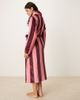 Chelsea Peers Chelsea Peers Fleece robe in multi stripe print-pink - 4