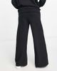 Chelsea Peers Chelsea Peers high waist wide leg sweatpants with woven logo tab in black - 2