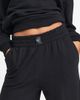 Chelsea Peers Chelsea Peers high waist wide leg sweatpants with woven logo tab in black - 3