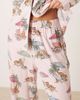 Chelsea Peers Chelsea Peers leopard summer print jersey camp collar pajama set in pink - 3