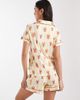 Chelsea Peers Chelsea Peers short sleeve jersey camp collar shirt and shorts pj set in multi lobster print - 4