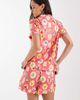 Chelsea Peers Chelsea Peers short sleeve jersey camp collar shirt and shorts set in multi tropical print-pink - 4
