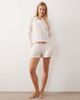 Chelsea Peers Chelsea Peers suits of cards long sleeve rugby top and shorts pajama set in white - 3