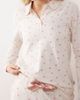Chelsea Peers Chelsea Peers suits of cards long sleeve rugby top and shorts pajama set in white - 4
