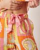 Chelsea Peers Chelsea Peers tropical grid print cheesecloth cami top and long pants sleepwear set in multi - 3