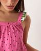 Chelsea Peers Chelsea Peers watermelon polka dots ruffle trim swing tank top and ruffle trim shorts sleepwear set in pink - 4