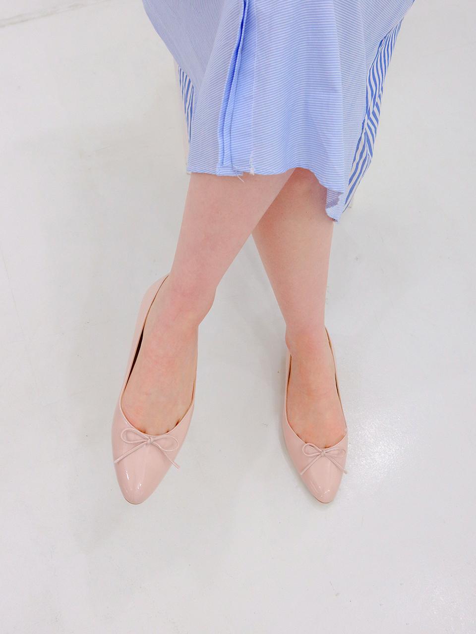 CHERTOI SEOUL Amor Ribbon Flat Shoes_Pink