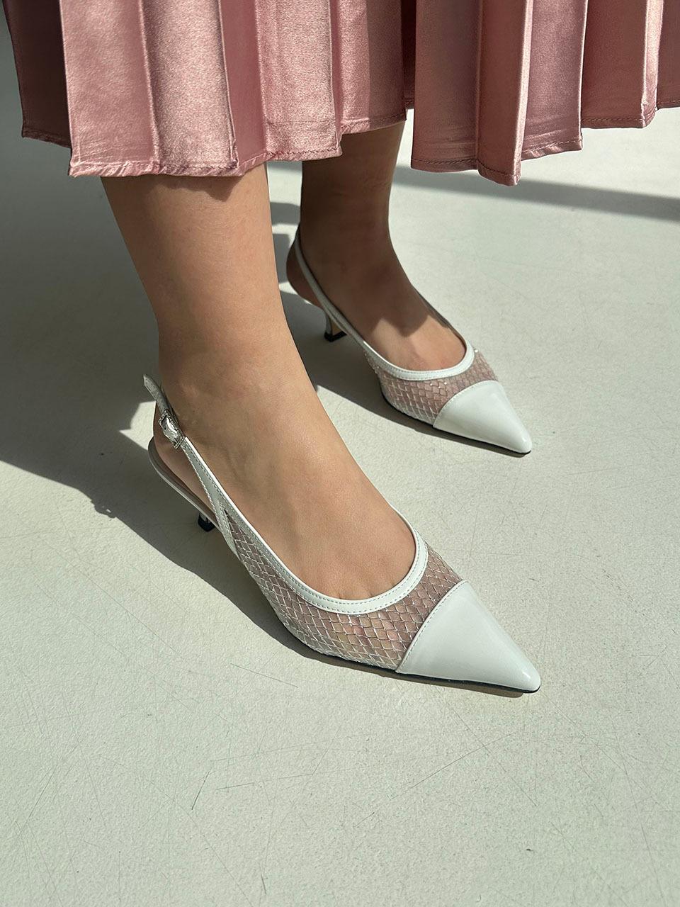 CHERTOI SEOUL Coco Mesh Slingback_White