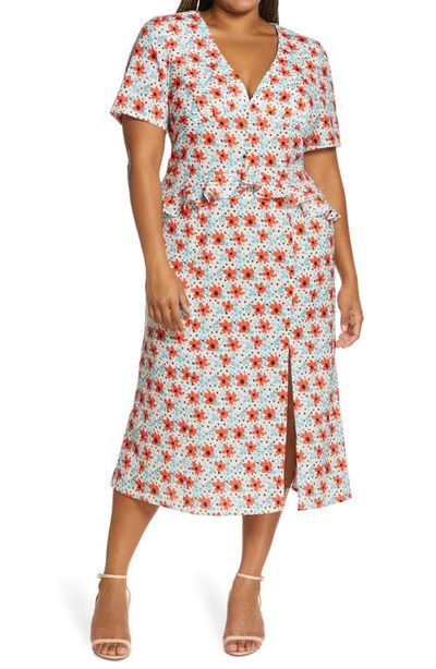 Chi Chi London Chi Chi London Harrie Floral Ruffle Sheath Dress