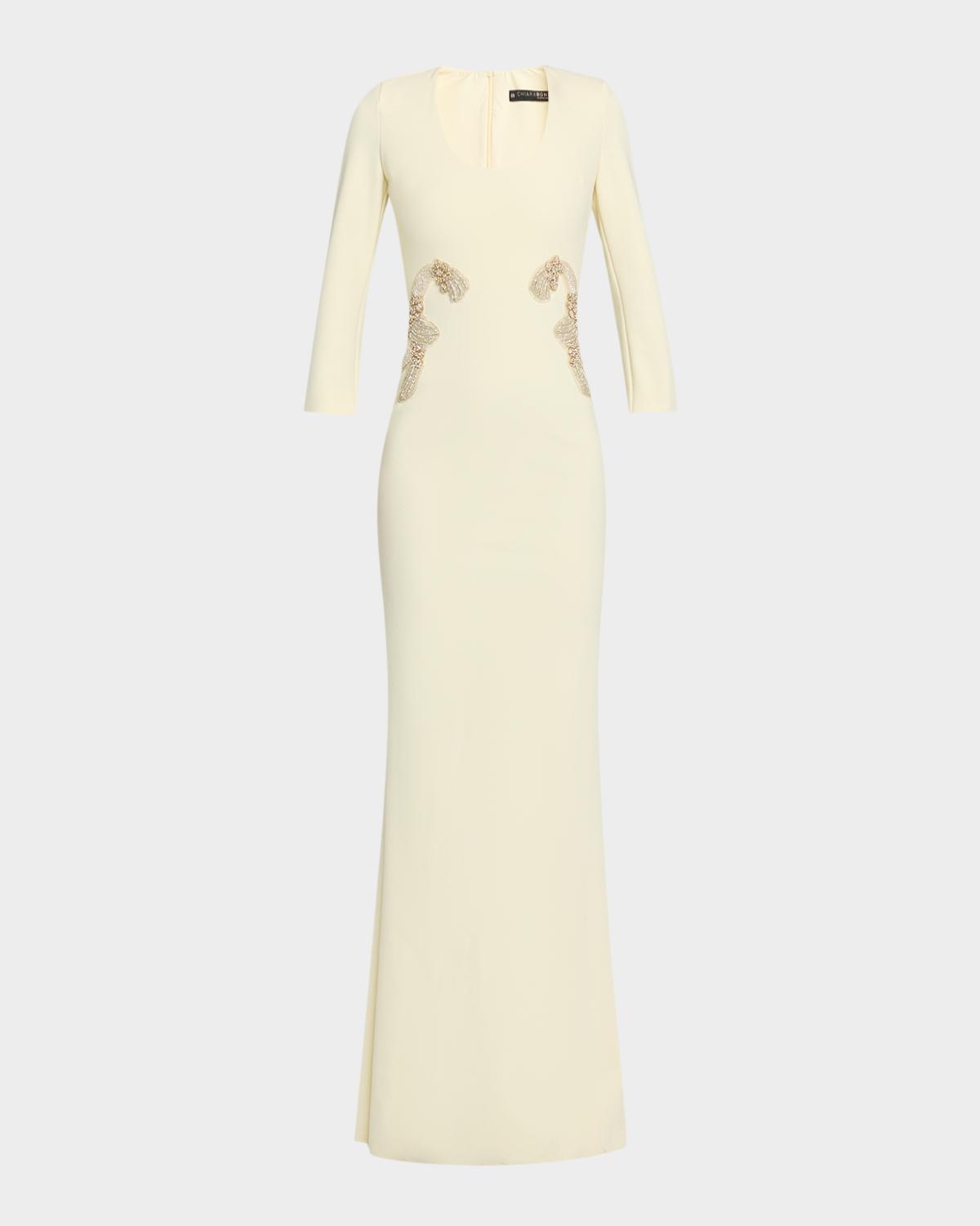 Chiara Boni La Petite Robe Addie Embellished Column Gown