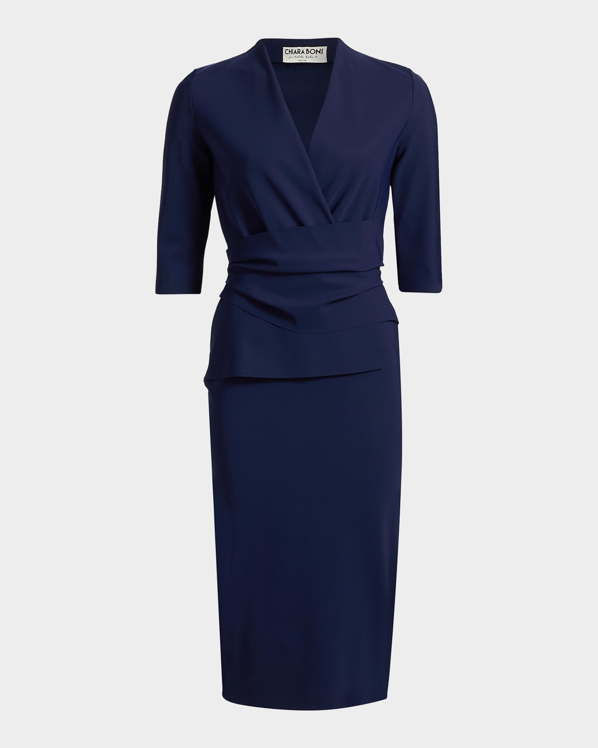 Chiara Boni La Petite Robe Agusia Surplice Cocktail Midi Dress