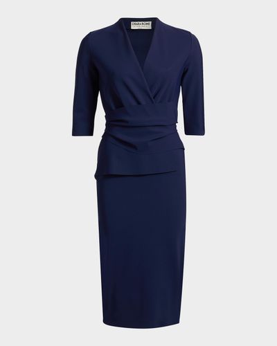 Chiara Boni La Petite Robe Agusia Surplice Cocktail Midi Dress