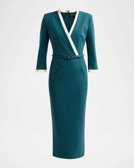 Chiara Boni La Petite Robe Arun Tie-Waist Midi Dress