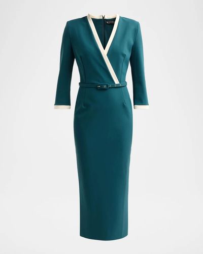 Chiara Boni La Petite Robe Arun Tie-Waist Midi Dress