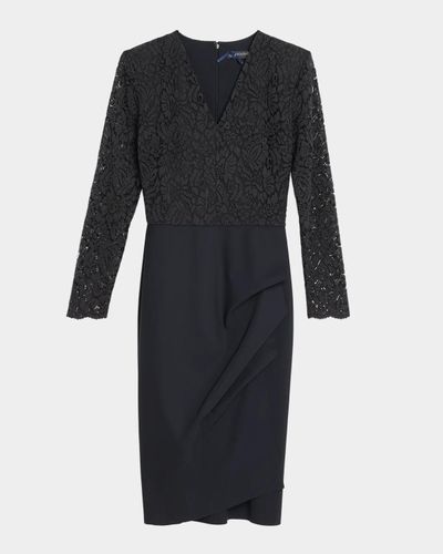 Chiara Boni La Petite Robe Bodycon Ruffle Lace Knee-Length Dress
