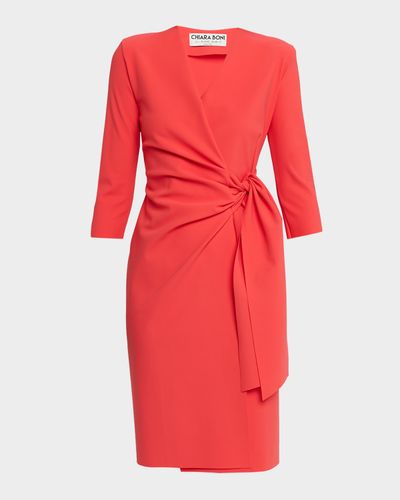 Chiara Boni La Petite Robe Bozena Draped Wrap-Front Dress