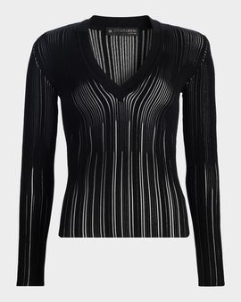 Chiara Boni La Petite Robe Briar Rib-Knit Top