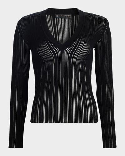 Chiara Boni La Petite Robe Briar Rib-Knit Top