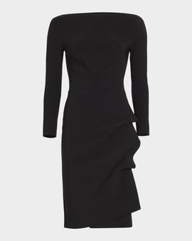 Chiara Boni La Petite Robe Cassandre 3/4-Sleeve Shirred Dress