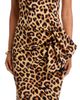 Chiara Boni La Petite Robe Chiara Boni La Petite Robe Asymmetrical Drape Leopard Print Midi Dress - 3