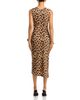 Chiara Boni La Petite Robe Chiara Boni La Petite Robe Asymmetrical Drape Leopard Print Midi Dress - 4