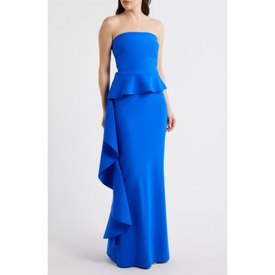 Chiara Boni La Petite Robe Chiara Boni La Petite Robe Eliska Ruffle Strapless Gown