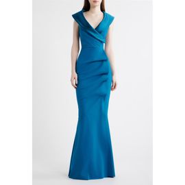 Chiara Boni La Petite Robe Chiara Boni La Petite Robe Fiy Satin Trim Mermaid Gown