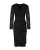 Chiara Boni La Petite Robe Chiara Boni La Petite Robe Maode Lace Bodice V Neck Dress - 1