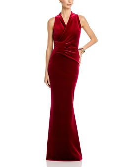 Chiara Boni La Petite Robe Chiara Boni La Petite Robe Medey Gathered Velvet Gown