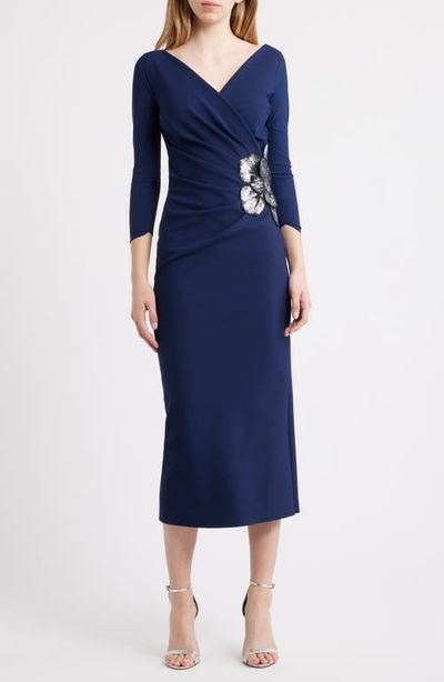 Chiara Boni La Petite Robe Chiara Boni La Petite Robe Onori Sequin Appliqué Knit Midi Dress
