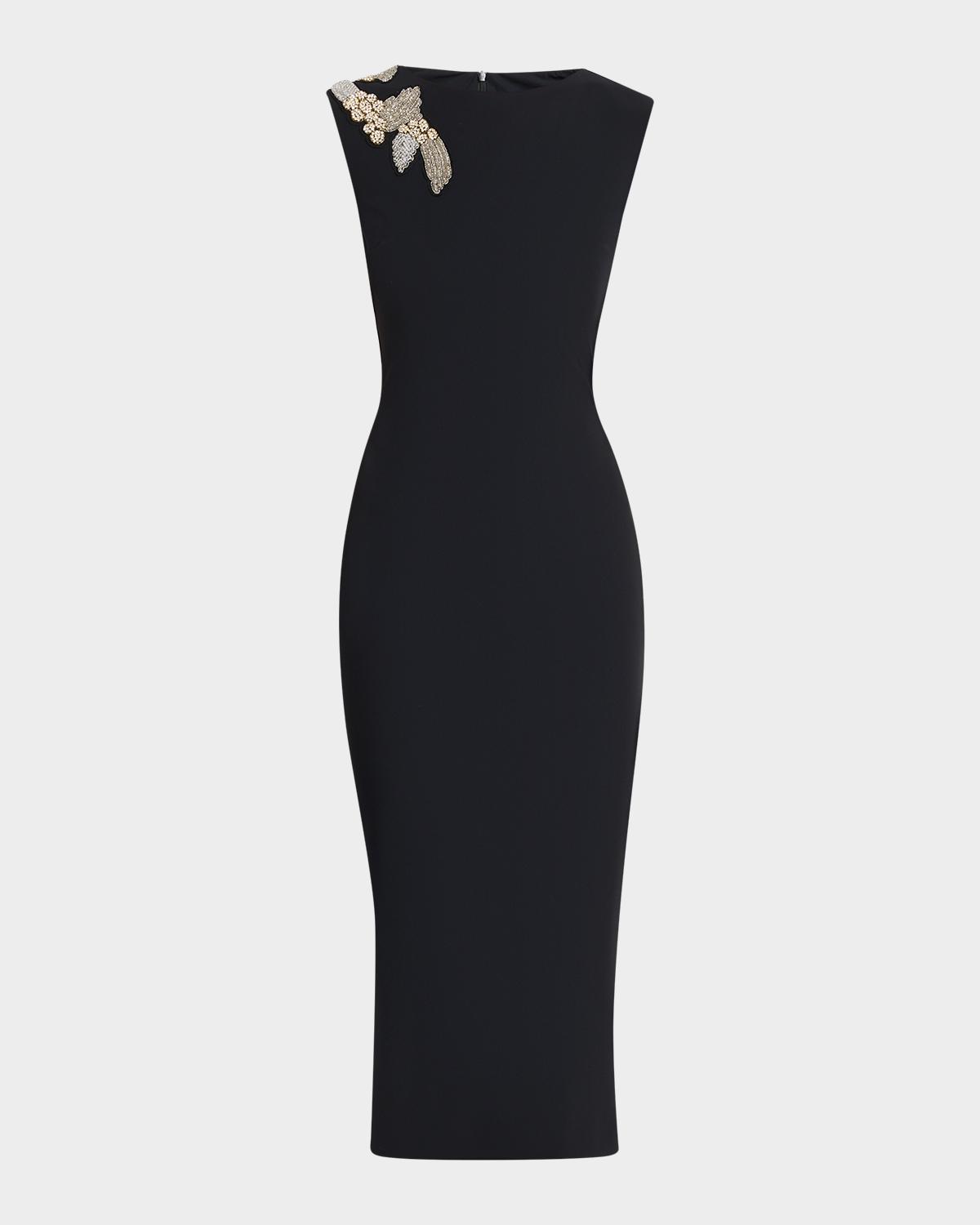 Chiara Boni La Petite Robe Doradus Beaded Midi Sheath