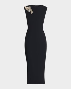 Chiara Boni La Petite Robe Doradus Beaded Midi Sheath
