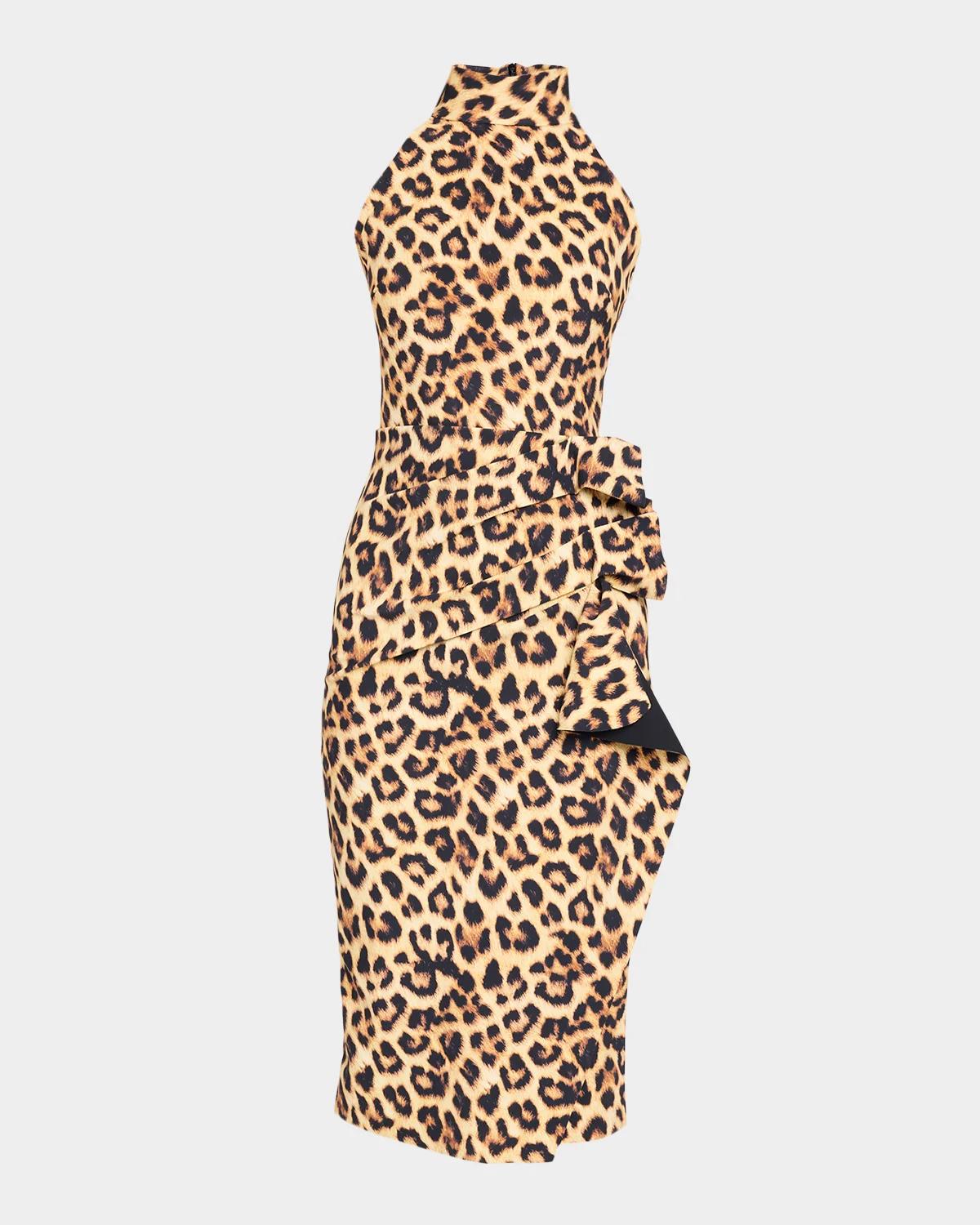 Chiara Boni La Petite Robe Draped Painterly Floral Dress