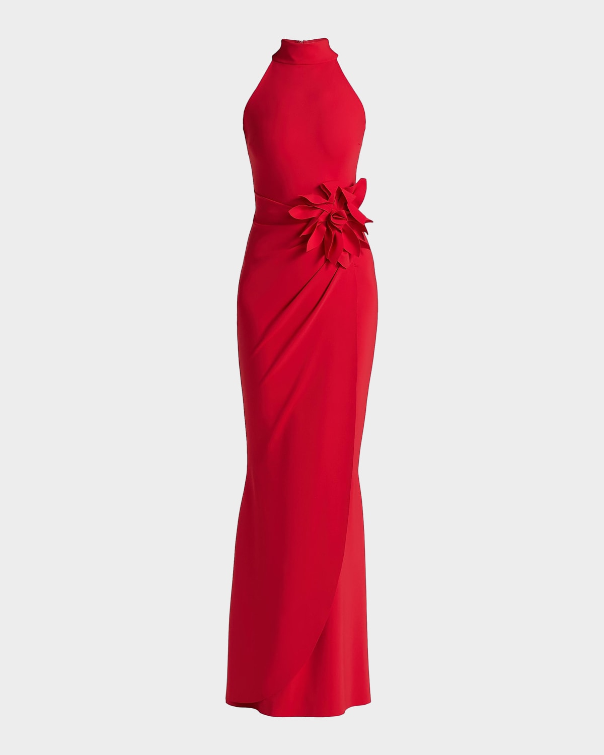 Chiara Boni La Petite Robe Gudruly Floral-Appliqué Halterneck Gown