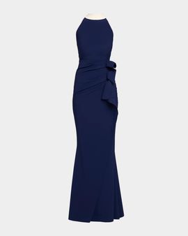 Chiara Boni La Petite Robe Gudrum Draped Jersey Mermaid Gown
