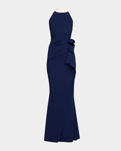 Chiara Boni La Petite Robe Gudrum Draped Jersey Mermaid Gown