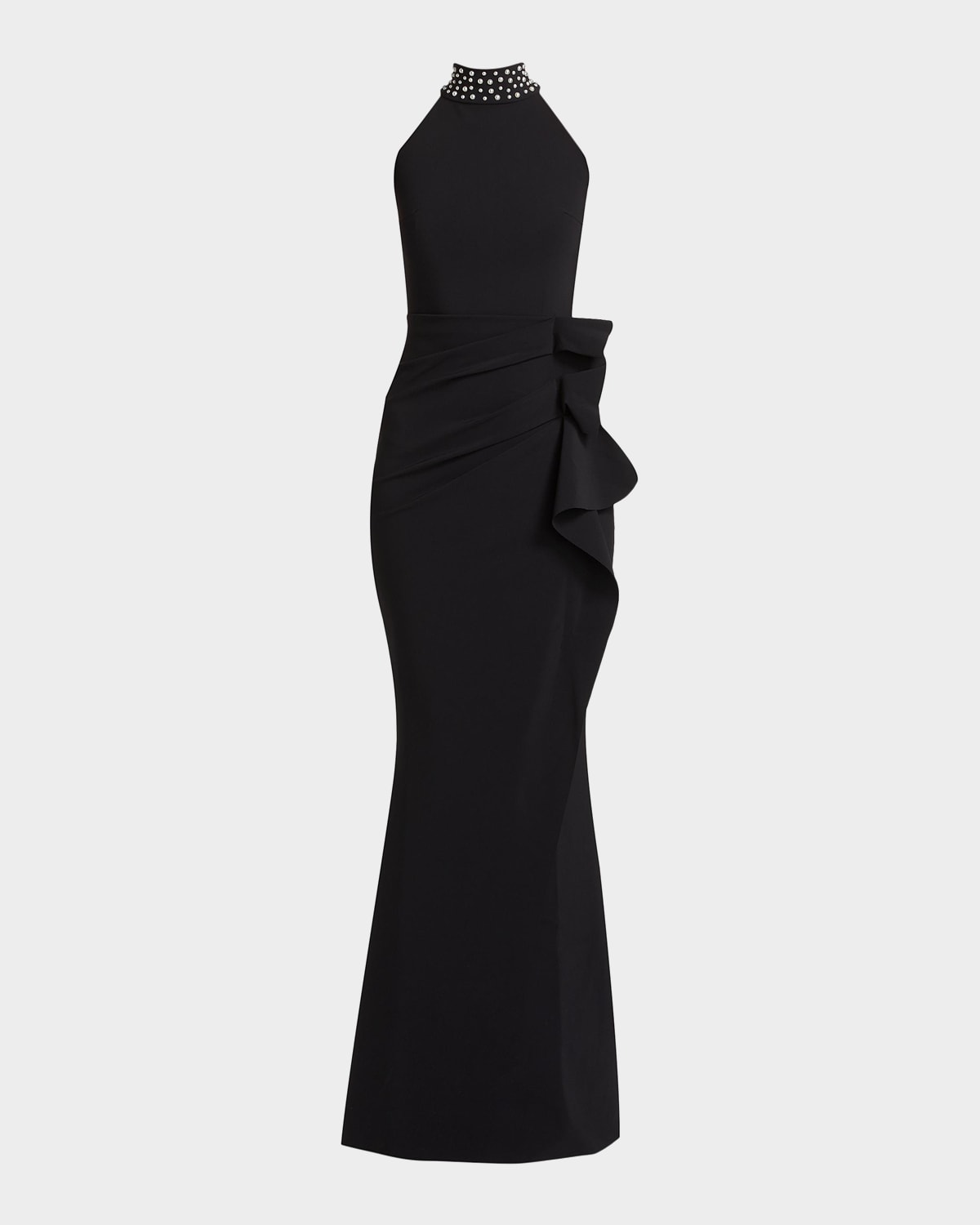 Chiara Boni La Petite Robe Gudrum Faux Pearl Ruffle Gown