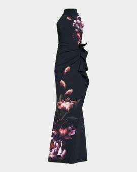 Chiara Boni La Petite Robe Gudrum Floral Trumpet Gown