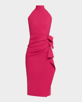 Chiara Boni La Petite Robe Halter Ruffle Midi Dress