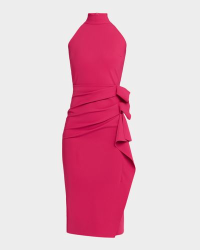 Chiara Boni La Petite Robe Halter Ruffle Midi Dress
