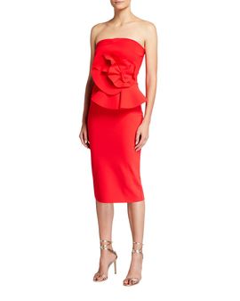 Chiara Boni La Petite Robe Hebe Strapless Embellished Jersey Dress