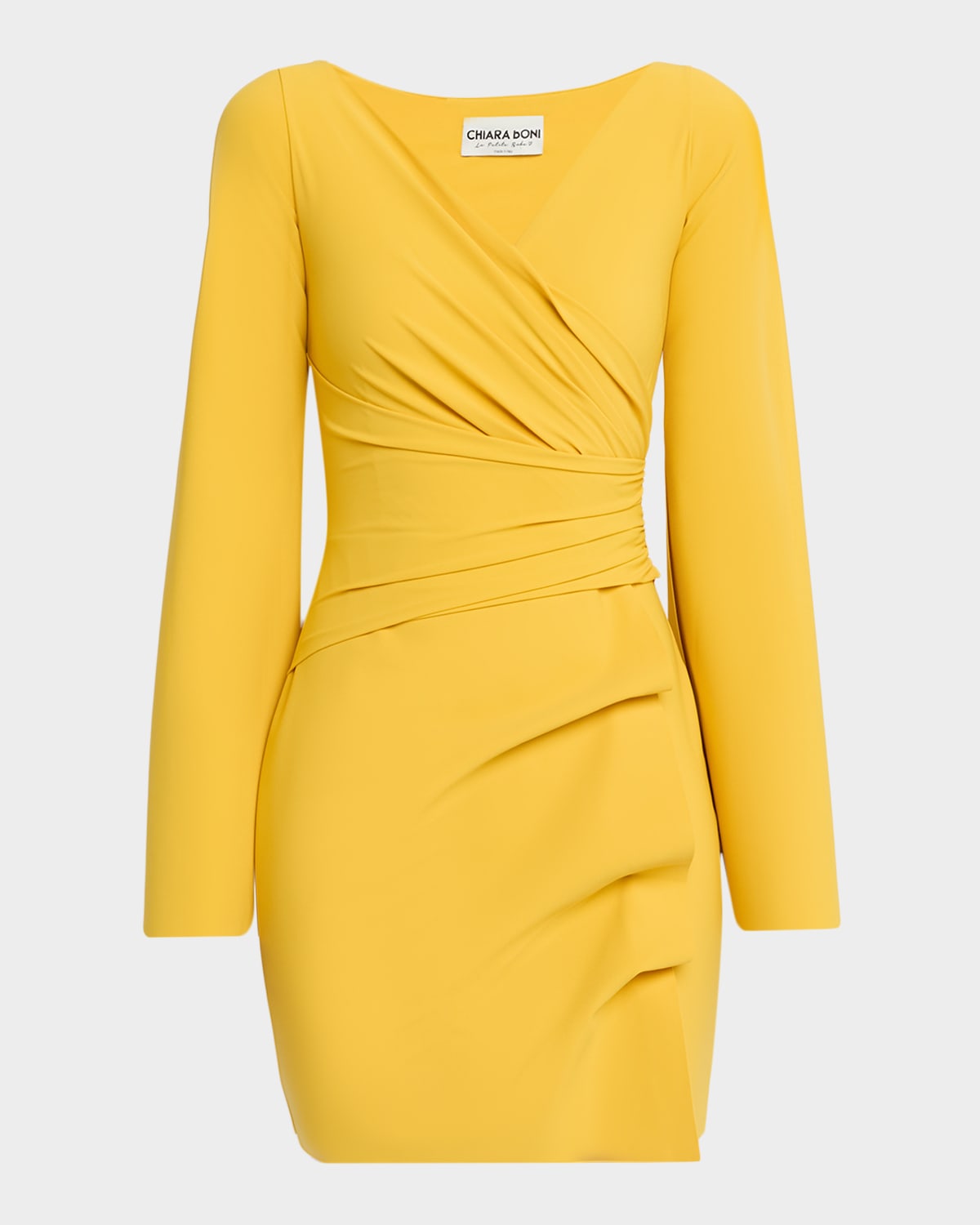 Chiara Boni La Petite Robe Isoshi Bodycon Faux Wrap Mini Dress